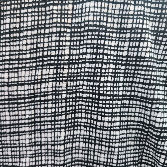 LOFT Black White Sheath Dress Cap Sleeves Gathered Side Waist Women's Small S - Picture 6 of 12